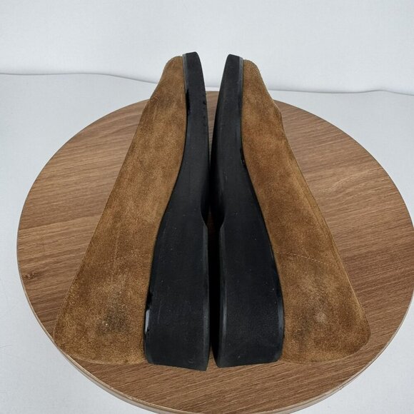 Salvatore‎ Ferragamo Brown Suede Platform Wedge Slip-On Shoes Size 6 - Picture 3 of 8